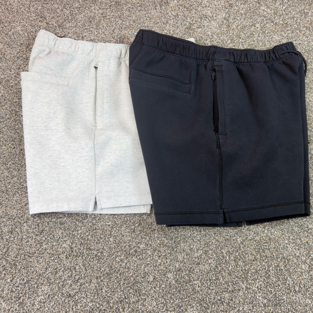 Lot of 2 YPB neoknit MAX Mens Shorts Black Heather Gray M Athletic Gym Pockets